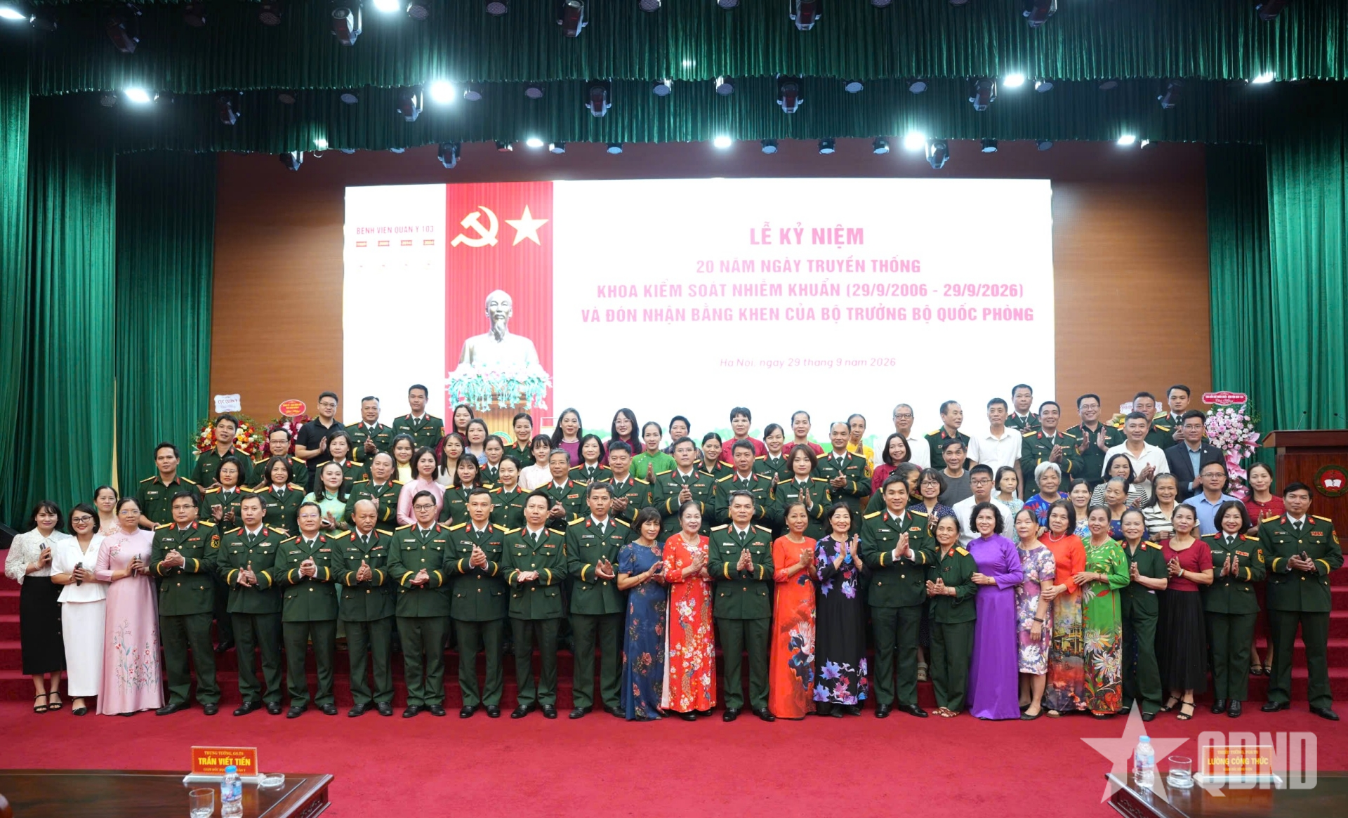 Khoa Kiểm soát nhiễm khuẩn (Bệnh viện Quân y 103) kỷ niệm 20 năm Ngày truyền thống